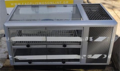 Βιτρίνα Ψυχόμενη Επιτραπέζια Διπλής Όψης 100x50x58Cm Μεταχειρισμένη